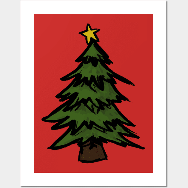 modest christmas tree Wall Art by yigitbayram